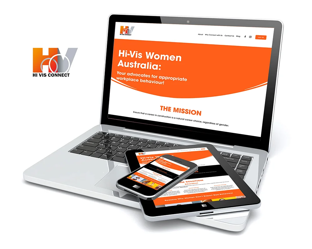 A computer screen showcasing my Graphic Design skills in website design. Perth Australia